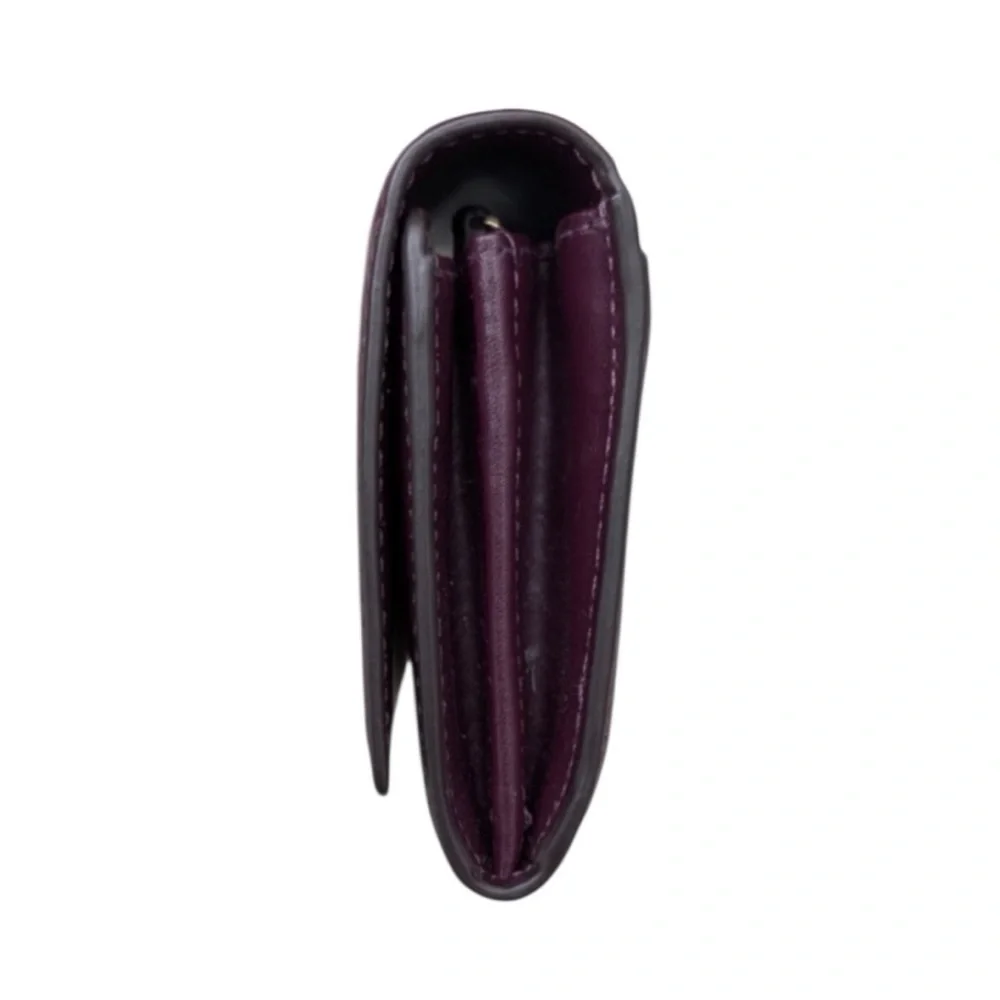 Michael Kors Sadie Leather Satchel & Mott Wallet Damson | Gold Hardware NWT - Picture 7 of 13